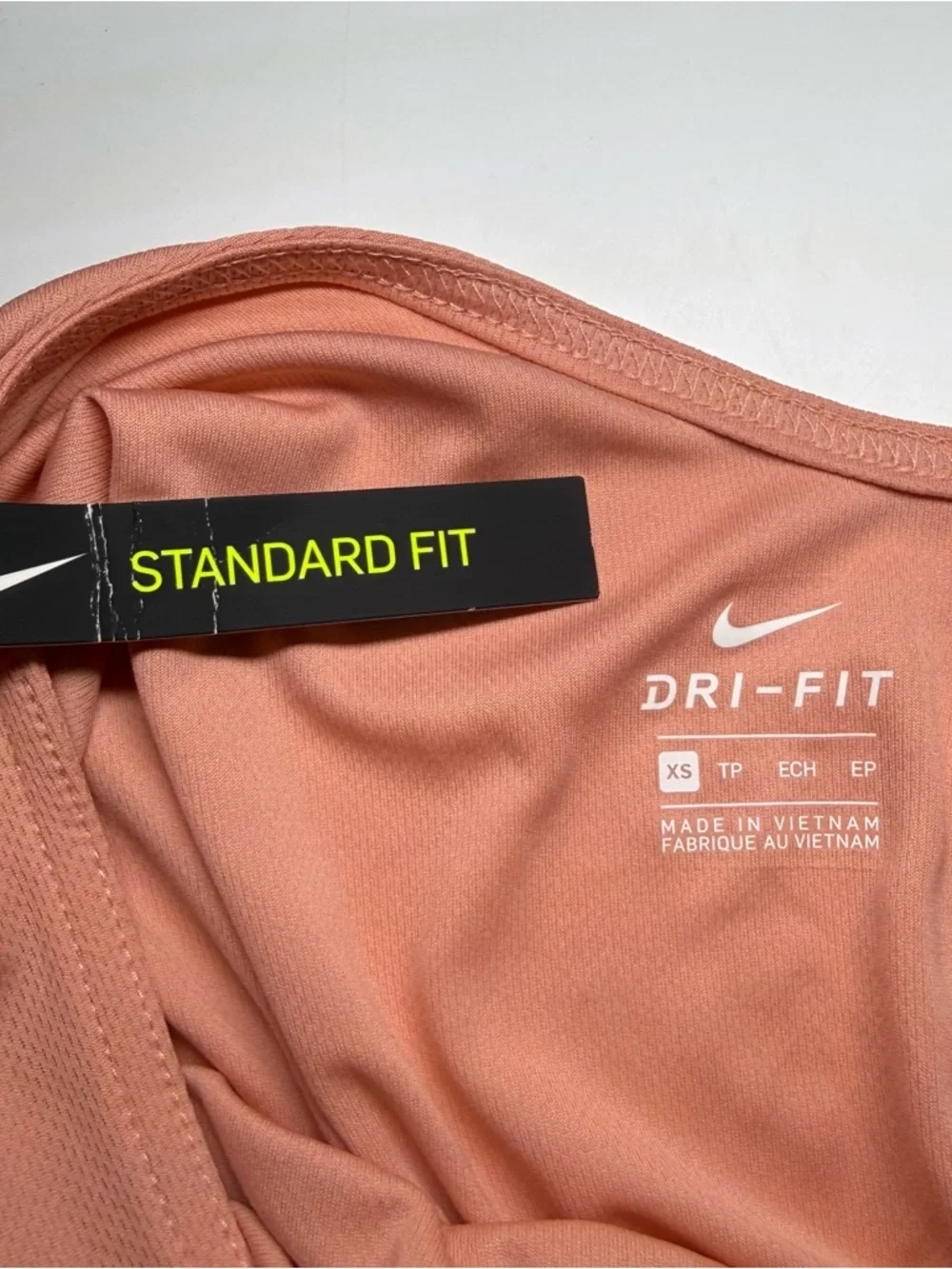 Nike Women Dri-FIT Open Back Long Sleeve Training Top Coral Pink XS Standard Fit